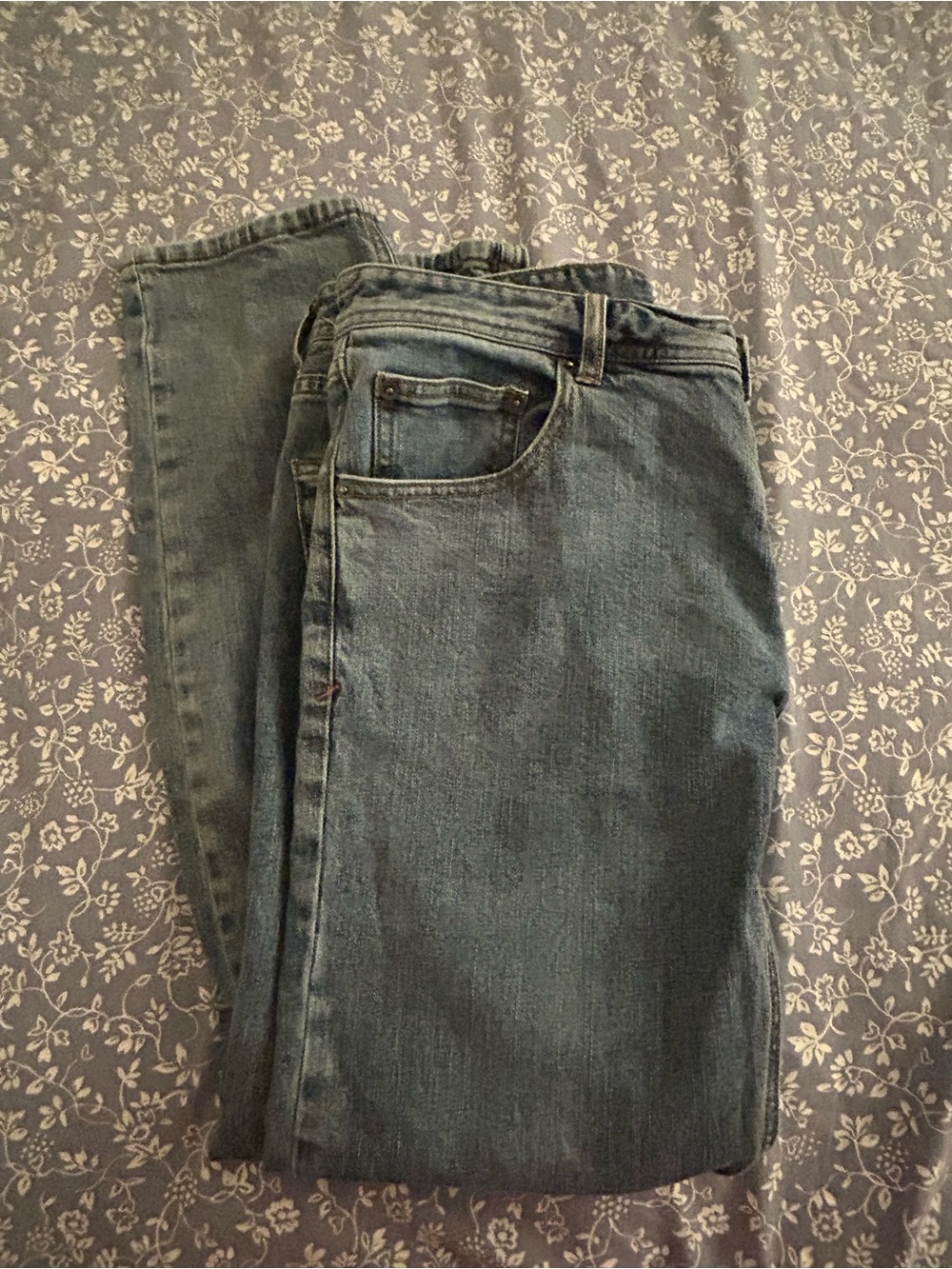 The Normal Brand Straight Leg Denim Jeans in Faded Blue
